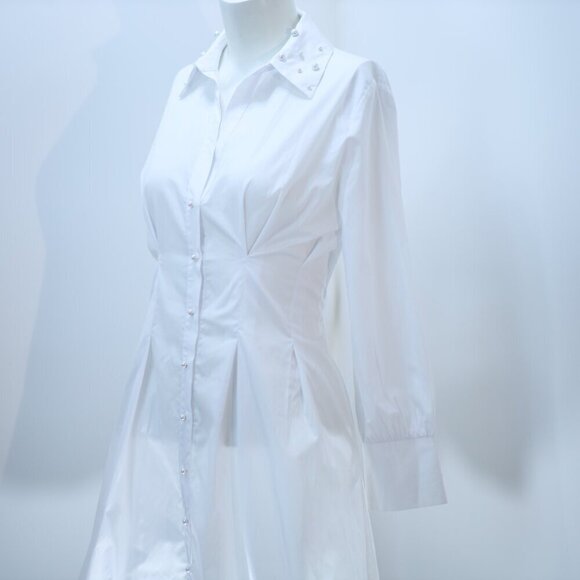 ZARA Short Casual Style Flared Long Sleeves Plain Cotton Size S, M NWT - Picture 4 of 5